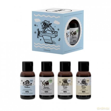 YOPE Mini Zestaw podróżny (szampon+odżywka+żel pod prysznic+balsam do ciała) 4x40 ml