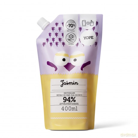 YOPE Naturalne Mydło do rąk dla dzieci - JAŚMIN - zapas 400 ml