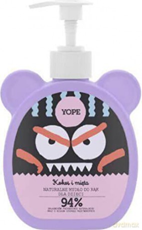 YOPE Naturalne Mydło do rąk dla dzieci - KOKOS i MIĘTA 400 ml