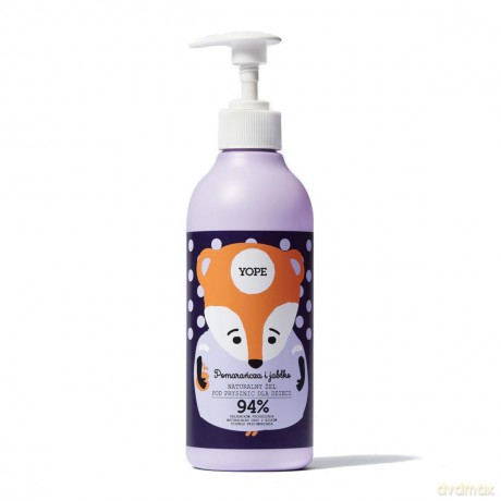 YOPE Naturalny Żel pod prysznic dla dzieci - JABŁKO i POMARAŃCZA 400 ml