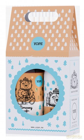 YOPE Zestaw prezentowy Zimowy Muffin (mydło do rąk 500 ml+żel pod prysznic 400 ml)