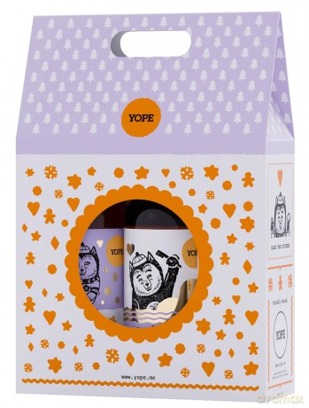 YOPE Zestaw prezentowy Zimowy Rarytas (mydło w płynie 500 ml+żel pod prysznic 400 ml+balsam 300 ml)