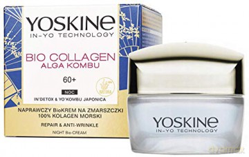 Yoskine Bio Collagen 60+ Bio-Krem naprawczy przeciw głębokim zmarszczkom na noc 50 ml