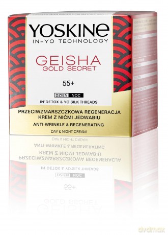 Yoskine Geisha Gold Secret 55+ Krem przeciwzmarszczkowa regeneracja na dzień i noc 50 ml