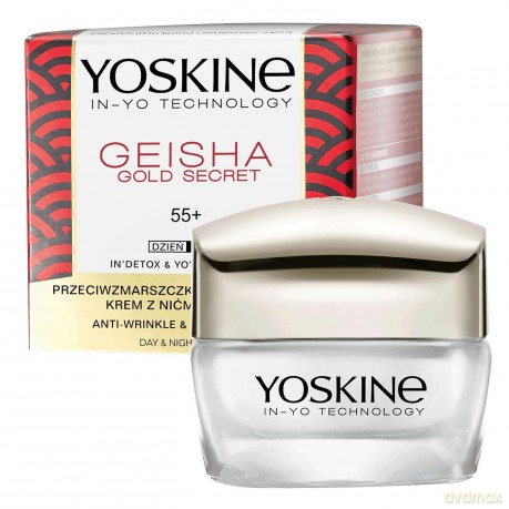 Yoskine Geisha Gold Secret 55+ Krem przeciwzmarszczkowa regeneracja na dzień i noc 50 ml