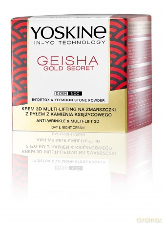 Yoskine Geisha Gold Secret Krem 3D multi-lifting na zmarszczki na dzień i noc 50 ml