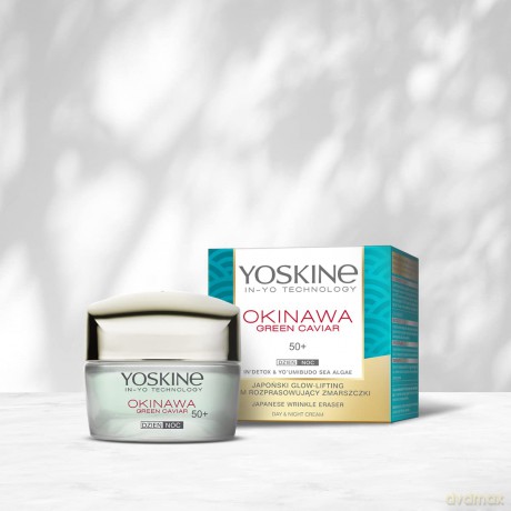 Yoskine Okinawa Green Caviar 50+ Krem rozprasowujący zmarszczki na dzień i noc 50 ml