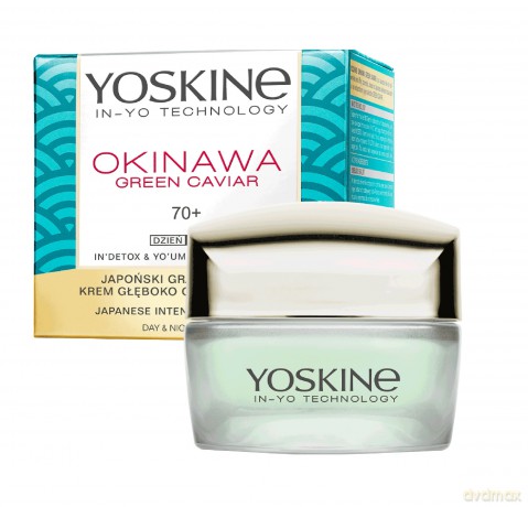 Yoskine Okinawa Green Caviar 70+ Krem głęboko odbudowujący na dzień i noc 50 ml