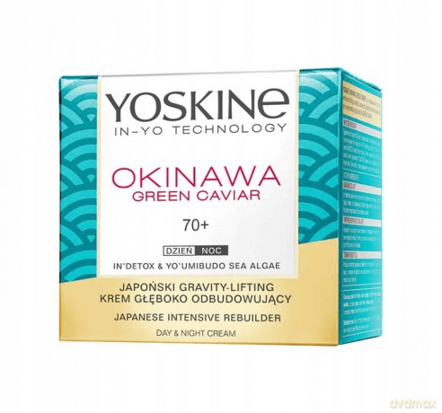 Yoskine Okinawa Green Caviar 70+ Krem głęboko odbudowujący na dzień i noc 50 ml