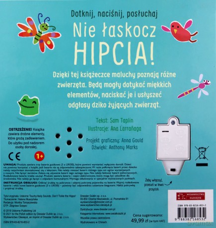 Dotknij naciśnij posłuchaj Nie łaskocz hipcia! [KSIĄŻKA]