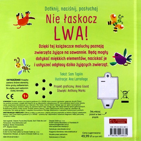 Dotknij naciśnij posłuchaj Nie łaskocz lwa! [KSIĄŻKA]