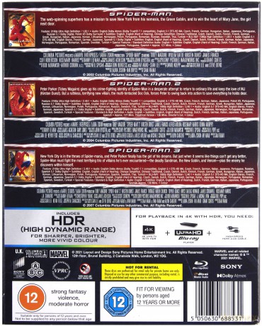Spider-Man 1-3 [3xBlu-Ray 4K]+[3xBlu-Ray]