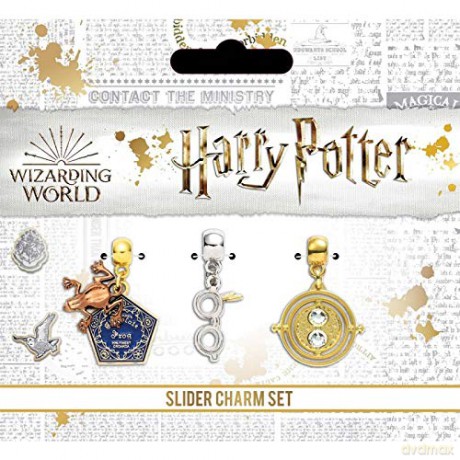 Harry Potter: Zestaw charmsów - Czekoladowa żaba/Okulary/Zmieniacz czasu
