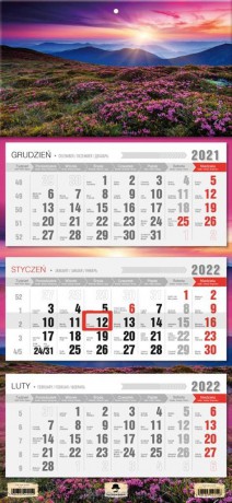 Kalendarz 2022 trójdzielny Polana [KALENDARZ]