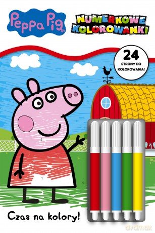 Czas na kolory! Numerkowe kolorowanki. Świnka Peppa [KSIĄŻKA]