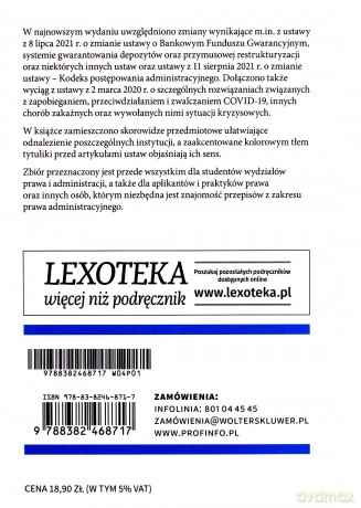Kodeks postępowania administracyjnego. Prawo o ustroju sądów administracyjnych. Postępowanie przed sądami administracyjnymi. Ustawa o postępowaniu egzekucyjnym w administracji [KSIĄŻKA]