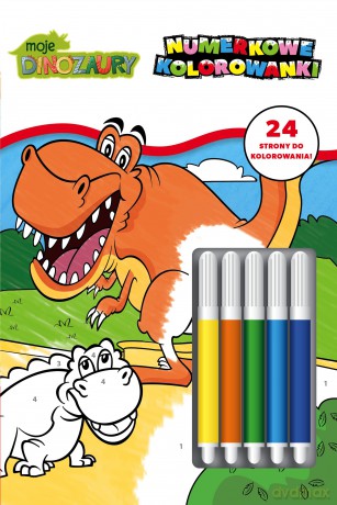 Moje Dinozaury. Numerkowe kolorowanki [KSIĄŻKA]
