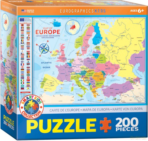 TACTIC 200 el. Smartkids Map of Europa 6200-5374 [PUZZLE]