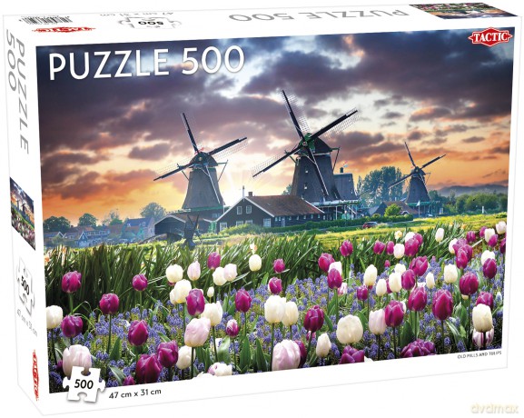 TACTIC 500 el. Landscape Old Mills and Tulips [PUZZLE]