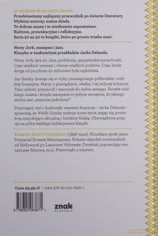 Wielki Gatsby - Francis Scott Fitzgerald [KSIĄŻKA]