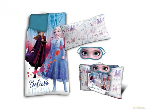 Zestaw śpiwór z poduszką 40x25cm Frozen WD20712