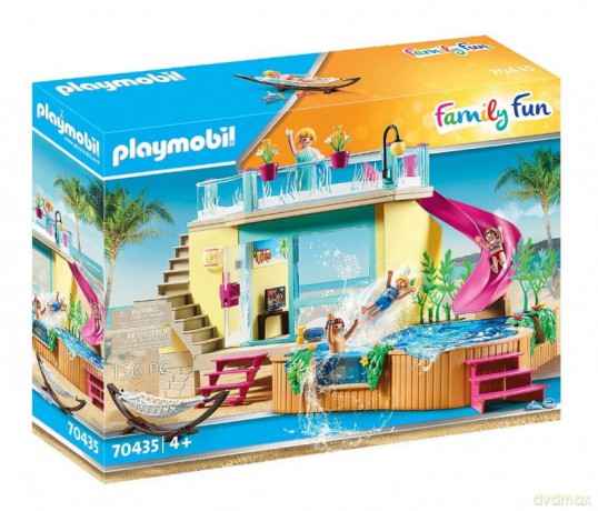 Zestaw z figurkami Family Fun 70435 Bungalow z basenem