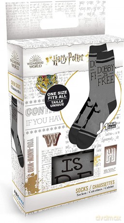 HARRY POTTER - Black & Grey - Dobby skarpety