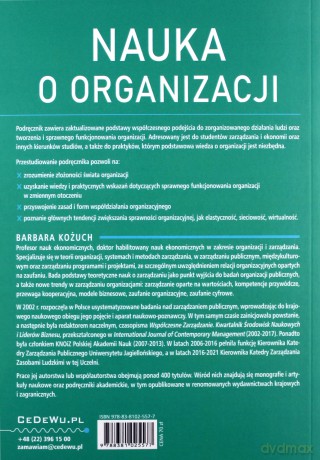 Nauka o organizacji - Barbara Kożuch [KSIĄŻKA]