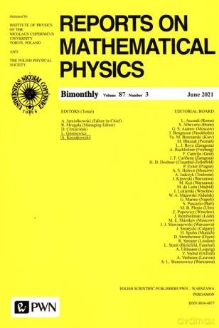 Reports On Mathematical Physics 87/3 [KSIĄŻKA]