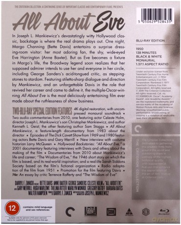 All About Eve (1950) (Criterion Collection) (Wszystko o Ewie) [Blu-Ray]