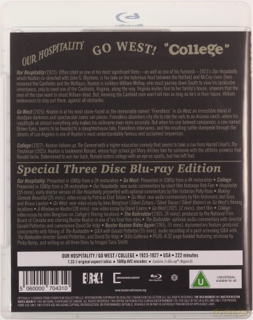 Buster Keaton: 3 Films (Volume 3) (Masters of Cinema) [3xBlu-Ray]