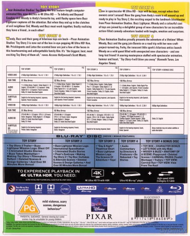 Disney and Pixar's Toy Story 1-4 [Blu-Ray]