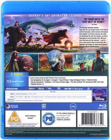 Disney's Raya and the Last Dragon (Raya i ostatni smok) [Blu-Ray]