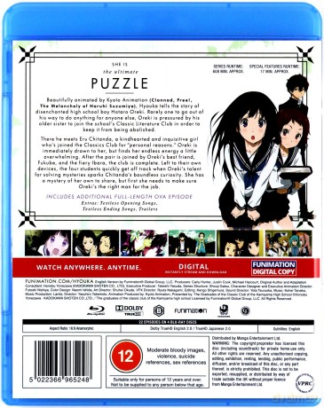 Hyouka The Complete Series [Blu-Ray]