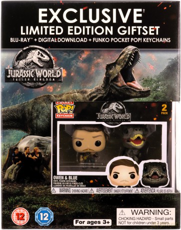 Jurassic World: Fallen Kingdom (Limited) Gift Set - 2 Funko Pocket POP! Exclusive Keychains (Jurassic World: Upadłe królestwo) [Blu-Ray]