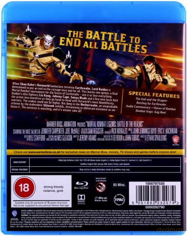 Mortal Kombat Legends: Battle of the Realms (Legendy Mortal Kombat: Starcie królestw) [Blu-Ray]