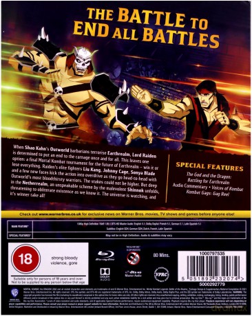 Mortal Kombat Legends: Battle of the Realms (Legendy Mortal Kombat: Starcie królestw) [Blu-Ray]