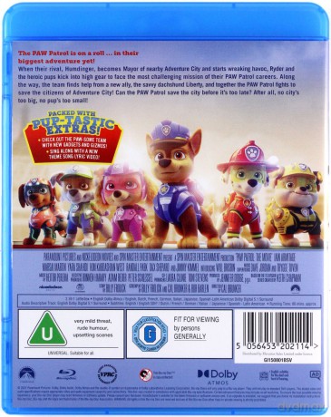 Paw Patrol: The Movie (Psi Patrol: Film) [Blu-Ray]