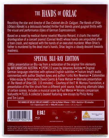 The Hands Of Orlac (Ręce Orlaka) [Blu-Ray]