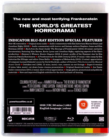 The Revenge of Frankenstein (Zemsta Frankensteina) [Blu-Ray]
