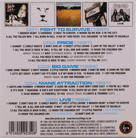 White Lion: All You Need Is Rock N Roll - The Complete Albums 1985-1991 (Clamshell) [5CD]