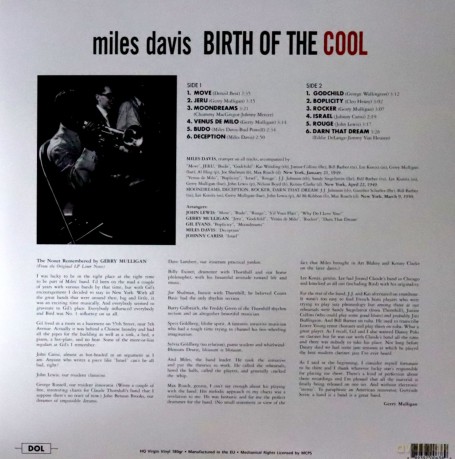 Miles Davis: Birth Of The Cool (White) [Winyl]