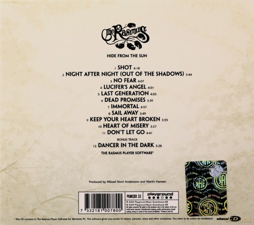 Rasmus: Hide From The Sun [CD]