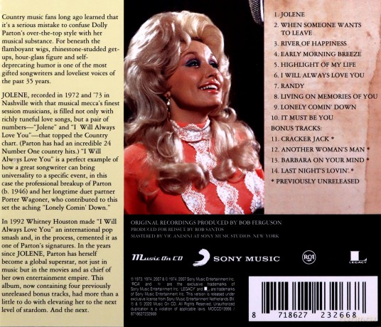 Dolly Parton: Jolene [CD]