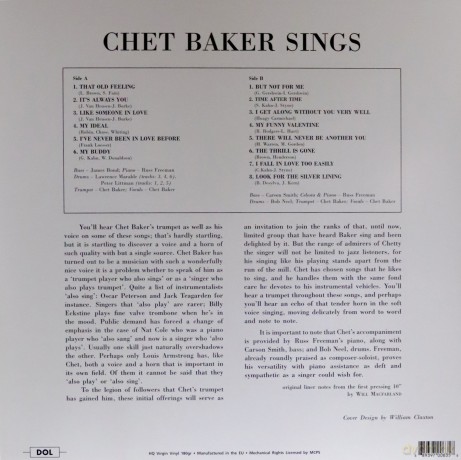Chet Baker: Sings (Royal Blue) [Winyl]