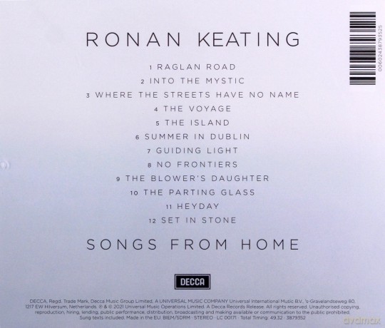 Ronan Keating: Songs From Home [CD]