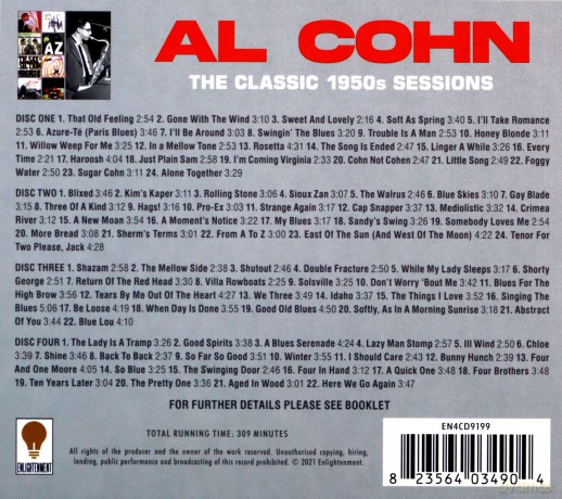 Al Cohn: The Classic 1950s Sessions [4CD]
