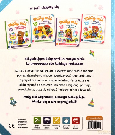 Mały miś zostaje przedszkolakiem. Aktywizująca książeczka z naklejkami - Opracowanie zbiorowe [KSIĄŻKA]