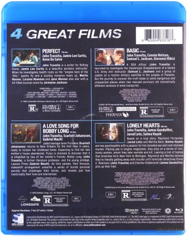4-in-1 Drama Collection: John Travolta: Basic / Lonely Hearts / A Love Song for Bobby Long / Perfect [2xBlu-Ray]