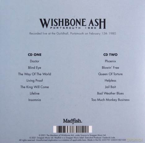 Wishbone Ash: Portsmouth 1980 (digipack) [2CD]